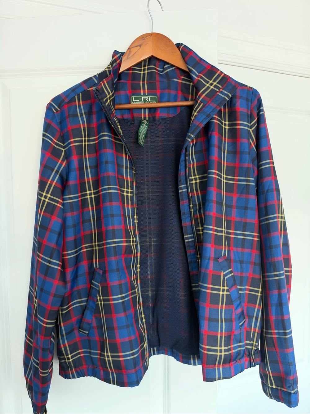 Ralph Lauren Blue Red Yellow Plaid Windbreaker